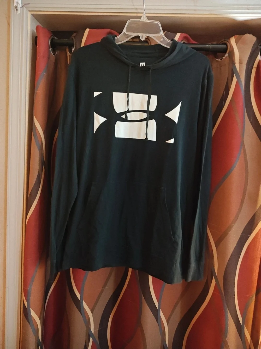 Under Armour Black Pullover Hoodie with White Logo